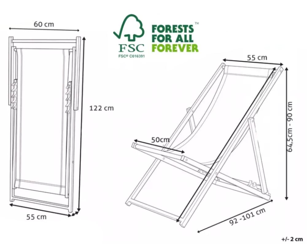 klappliegestuhl holz abmessungen mit Firmenlogo